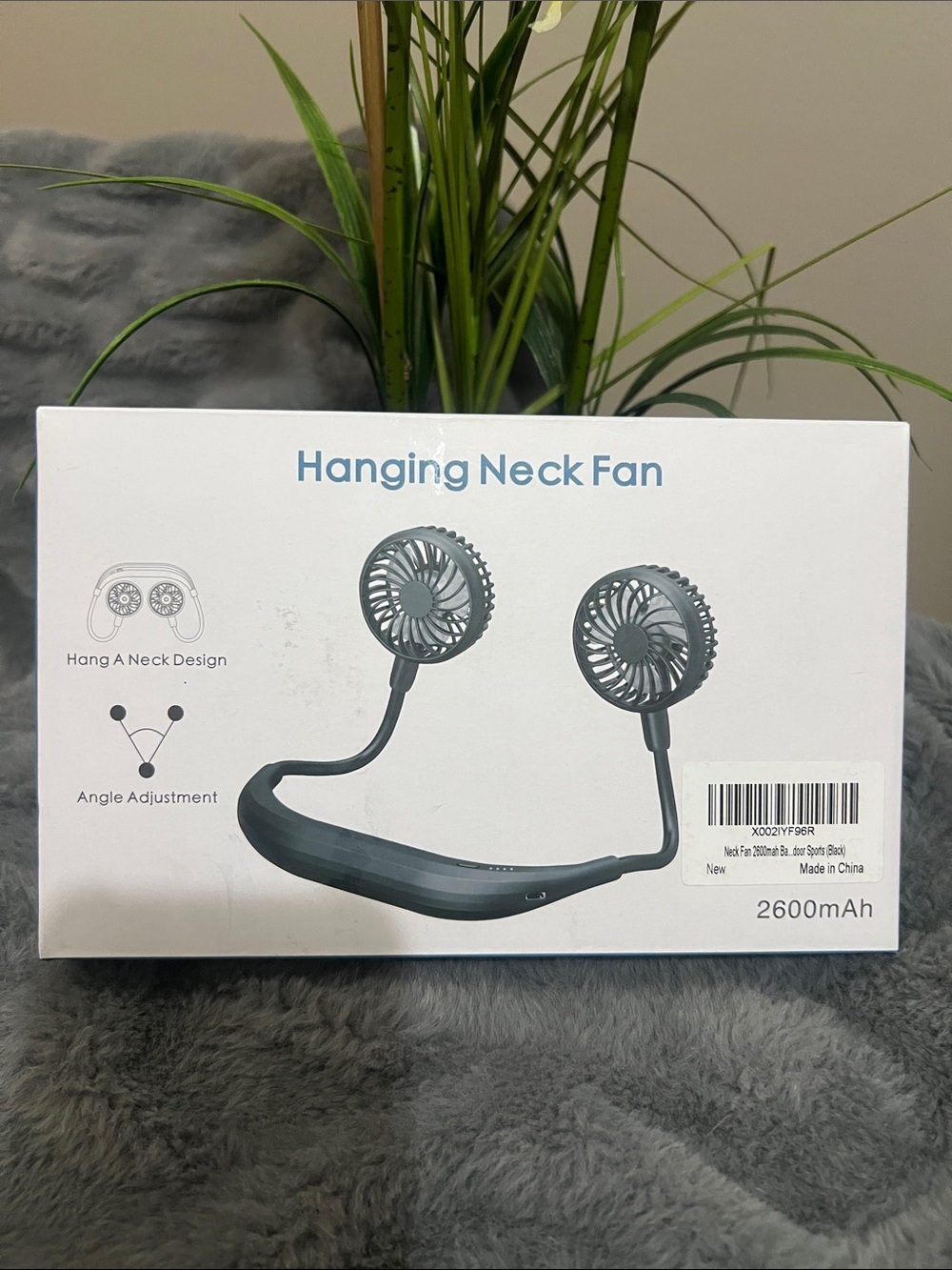 Hanging Neck Fan - Black Portable Hands-Free Cooling NIB retail $25